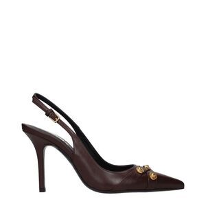 Versace Brown Leather High Heel Women's Pumps